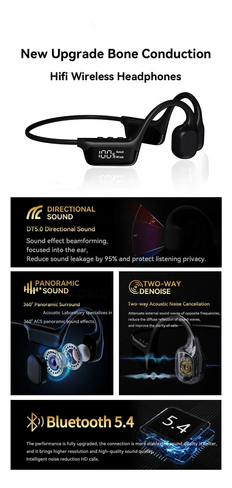 Xiaomi Mijia Bone Conduction Earphones IPX8 Waterproof Headset for Swimming Bluetooth 5.4 Wireless Sport Headphones MP3 32G RAM - Universal Market