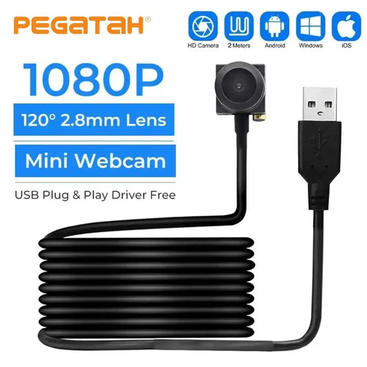 2MP Webcam Mini USB Camera with 2.8/3.7mm Lens Full HD 1080P Webcam for PC Mini Camera CCTV Outdoor Camcorder Security Video Cam - Universal Market