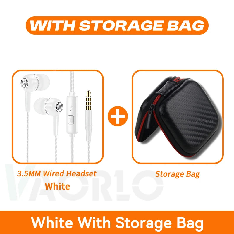 3.5mm Wired Earphone In Ear Headset HIFI Heavy Bass Earbuds Monitor Sports Headset Stereo Music Gaming Headphone With Microphone - Universal Market