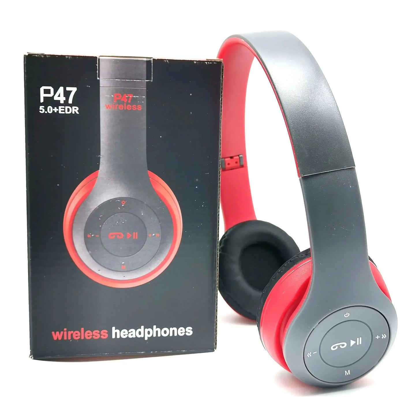 P47 Bluetooth 5.0 Wireless Headphone Foldable HIFI Stereo Bass Earphone Kid Helmet Gift With Mic USB Adaptor For iPhone Game - Universal Market