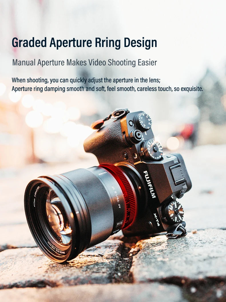 Viltrox 75mm F1.2 pro AF Auto Focus Large Aperture Lens for Fujifilm XF mount Camera for Fuji X X-T4 T100 X-H2S XT30 X-Pro3 - Universal Market