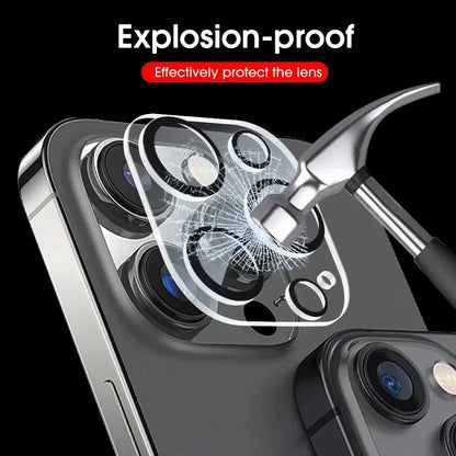1-5 pieces tempered glass for iPhone 17 16 15 14 13 Pro Max Plus Mini camera lens protector black circle screen protector lens f