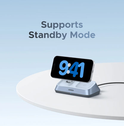 UGREEN Qi2 25W MAX Magnetic Wireless Charger Stand 3- in-1 Charging For iPhone 17 Pro Max/AirPods 4 For MagSafe Fast Charger