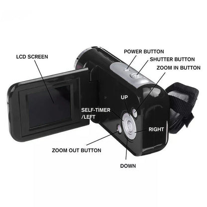 32GB 1080P 16MP 16X Zoom Digital Camera With Fill Light 2.0'' Rotatable Screen Camcorder HD Video Recorder Camera Birthday Gift