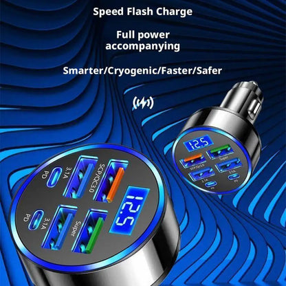 300W USB Car Charger PD QC3.1 USB C Car Phone Charger Type C Adapter for iPhone Samsung Huawei Xiaomi Quick Charge ﻿