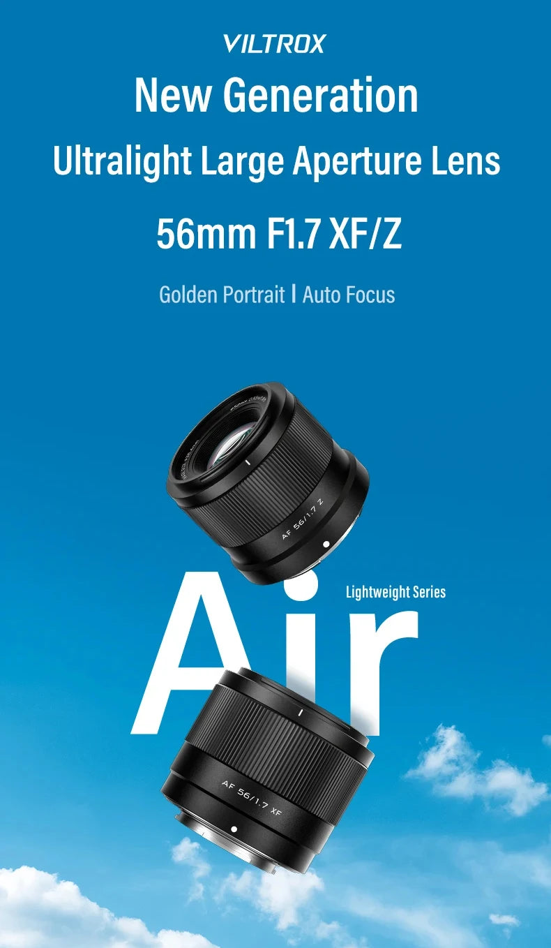 VILTROX 56mm F1.7 for Fuji X Nikon Z Mount Camera Lens Auto Focus Portrait APS-C for Fujifilm X-T4 T200 X-H2S X-T30II X-Pro3 Z30 - Universal Market