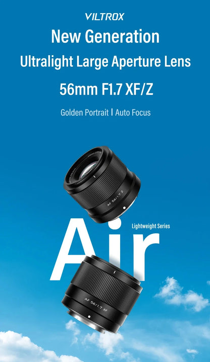 VILTROX 56mm F1.7 for Fuji X Nikon Z Mount Camera Lens Auto Focus Portrait APS-C for Fujifilm X-T4 T200 X-H2S X-T30II X-Pro3 Z30 - Universal Market
