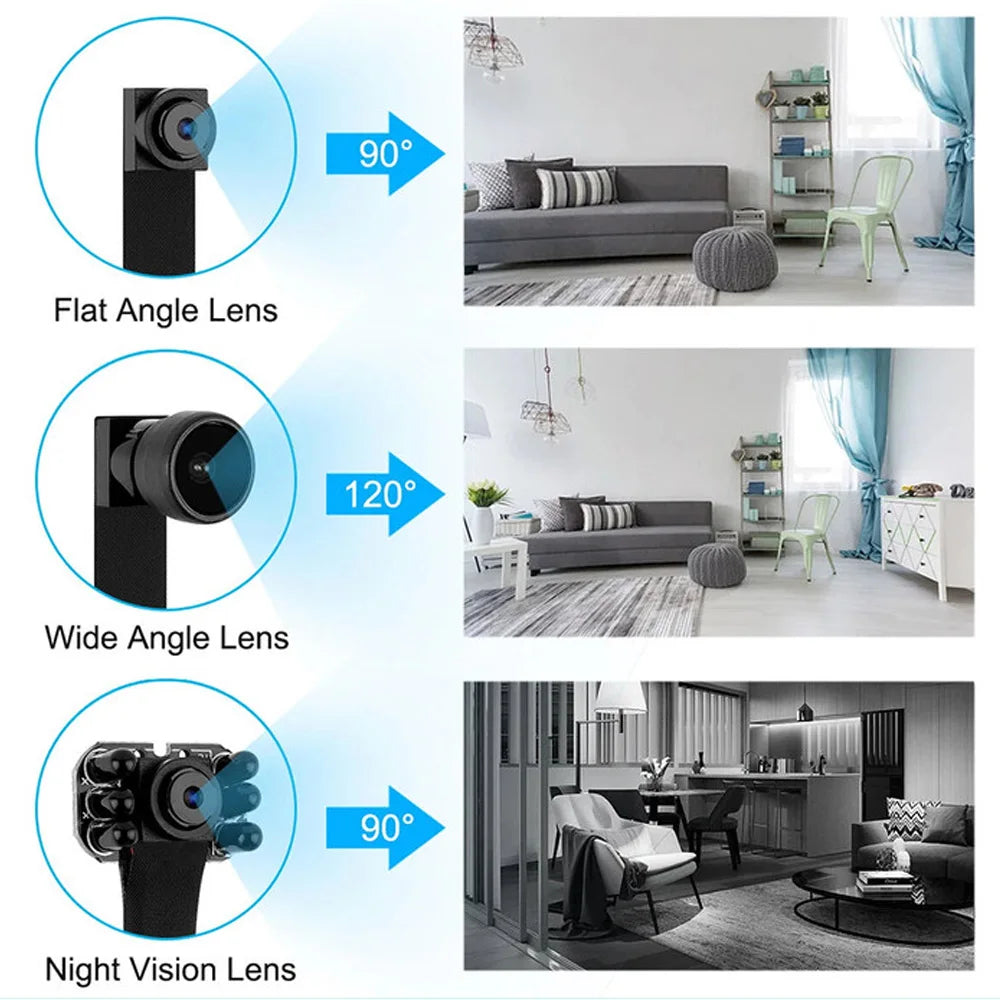 HD 1080P DIY Portable WiFi IP Mini Camera P2P Infrared Night Vision Remote View Micro Webcam Camcorder Wearable Video Recorder - Universal Market