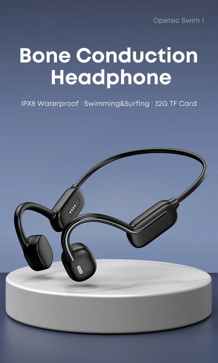 Xiaomi Bone Conduction Earphone IPX8 Wireless Open Headset Bluetooth 5.3 Swimming Bluetooth Headphones 32GB MP3 Sports Earbuds - Universal Market