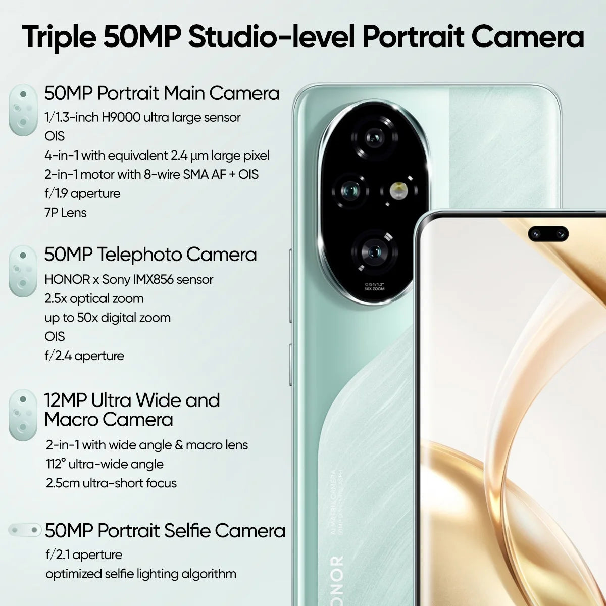 HONOR 200 Pro Global Version 6.78'' 5G Smartphone Snapdragon 8s Gen 3 120Hz AMOLED Display 5200mAh Battery 100W SuperCharge