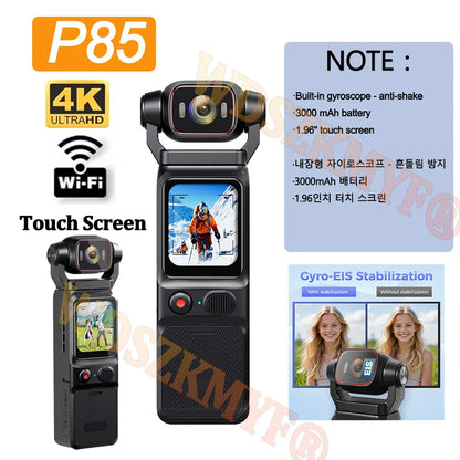 Real 4K Touchscreen Pocket Camera WIFI Outdoor DV 180°Rotatable UHD Anti-shake Bodycam Sports Action Portable Security Recorder