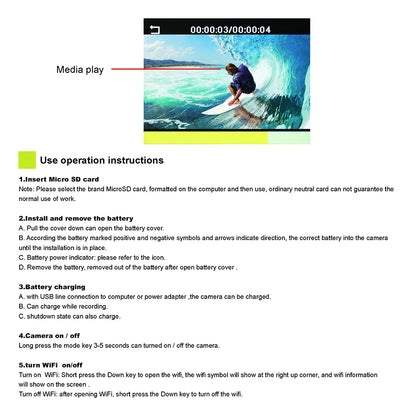 2" IPS Dual Screen Action Camera 5K 30FPS  4K 60FPS 48MP EIS Video With Optional Filter Lens 1080P Webcam Vlog WiFi Sports Cam