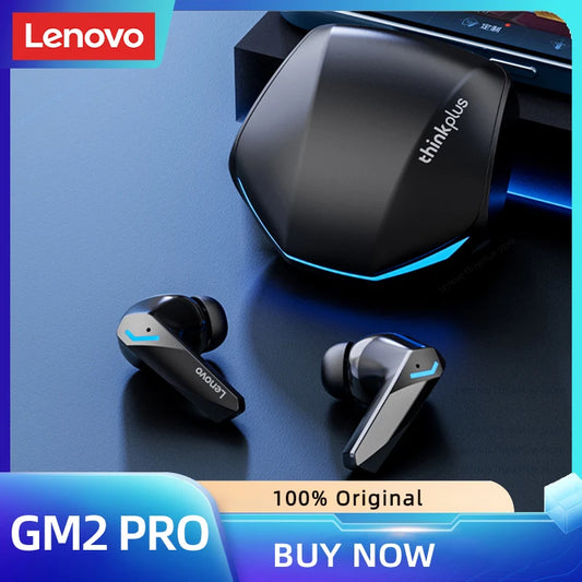 Original Lenovo GM2 Pro 5.3 Earphone Bluetooth Wireless Earbuds Low Latency Headphones HD Call Dual Mode Gaming Headset With Mic - Universal Market