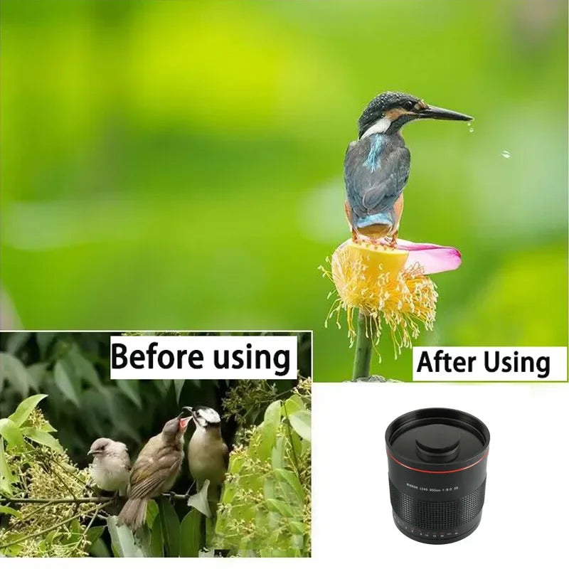Lightdow Manual Telephoto Camera Lens 900mm F8.0 Reflex Lens Can Take Beautiful Pictures of Donuts for Canon Nikon Sony Camera - Universal Market