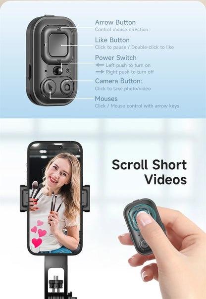 FGCLSY 360 ° rotation Selfie Stick Gimbal Stabilizer With Bluetooth Remote Intelligent AI Follow-Up Anti Shake For Smartphone