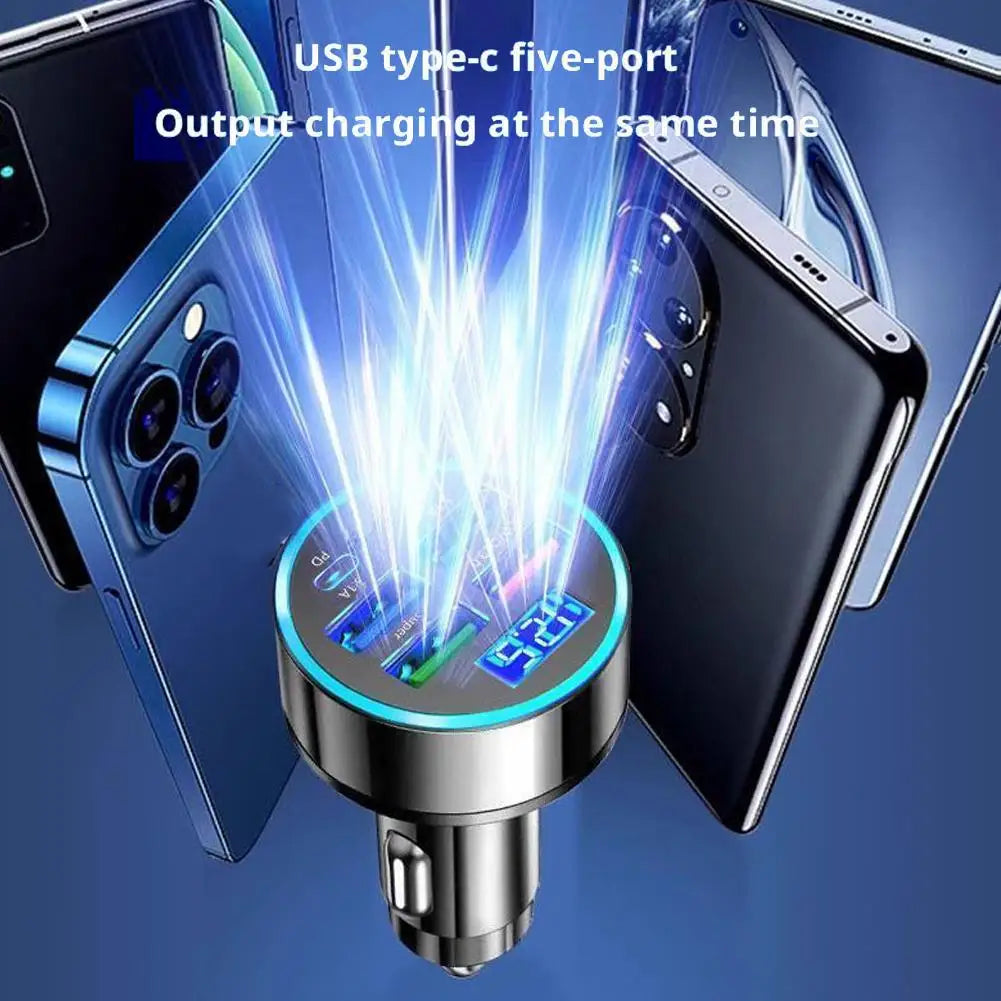 300W USB Car Charger PD QC3.1 USB C Car Phone Charger Type C Adapter for iPhone Samsung Huawei Xiaomi Quick Charge ﻿