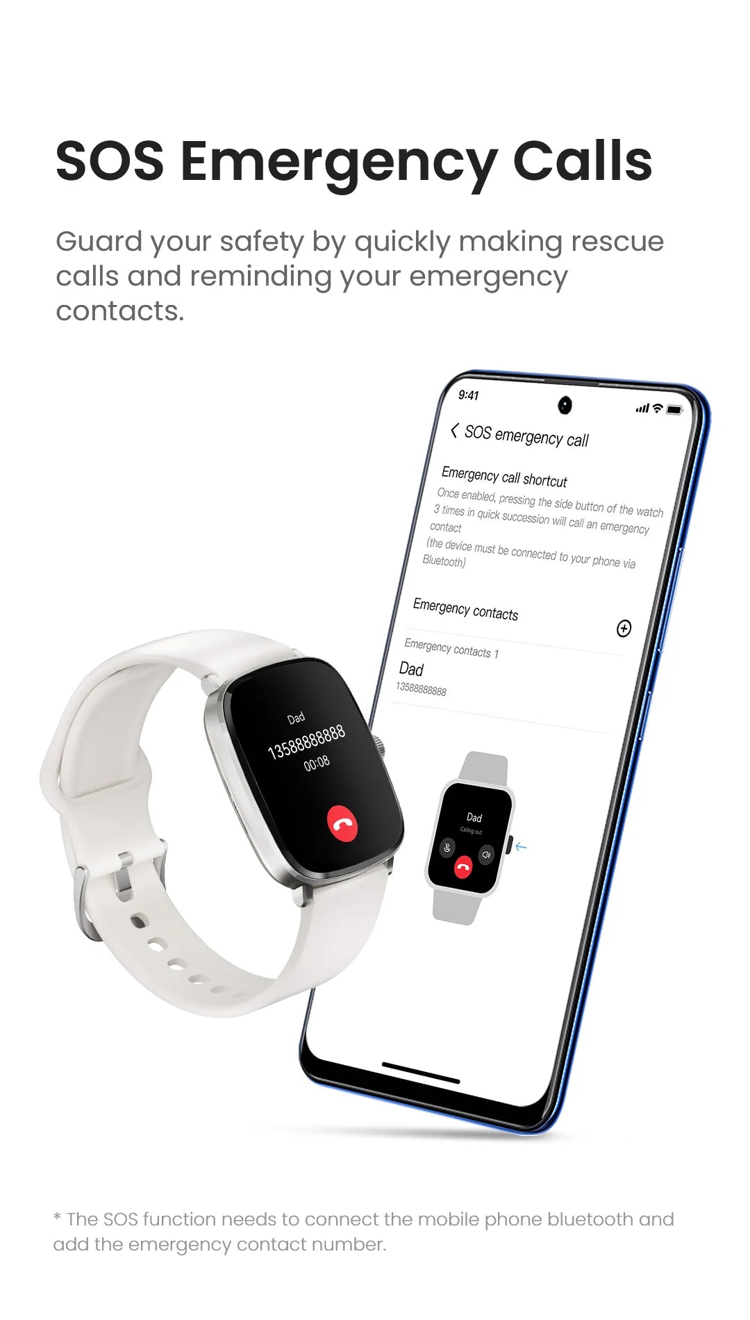 HAYLOU RS5 Smart Watch Men 2.01'' AMOLED Display 24H Health Monitoring Bluetooth Phone Calls AI Voice Assistant Sport Smartwatch