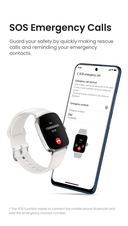 HAYLOU RS5 Smart Watch Men 2.01'' AMOLED Display 24H Health Monitoring Bluetooth Phone Calls AI Voice Assistant Sport Smartwatch