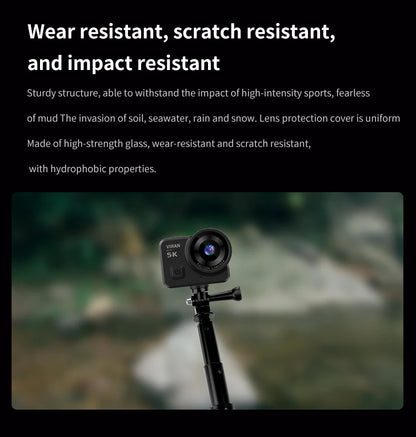 VIRAN V10 5K Action Camera Electronic Image Stabilization 2" Touch LCD 4K Waterproof Action Camera Dashcam Motion Detection