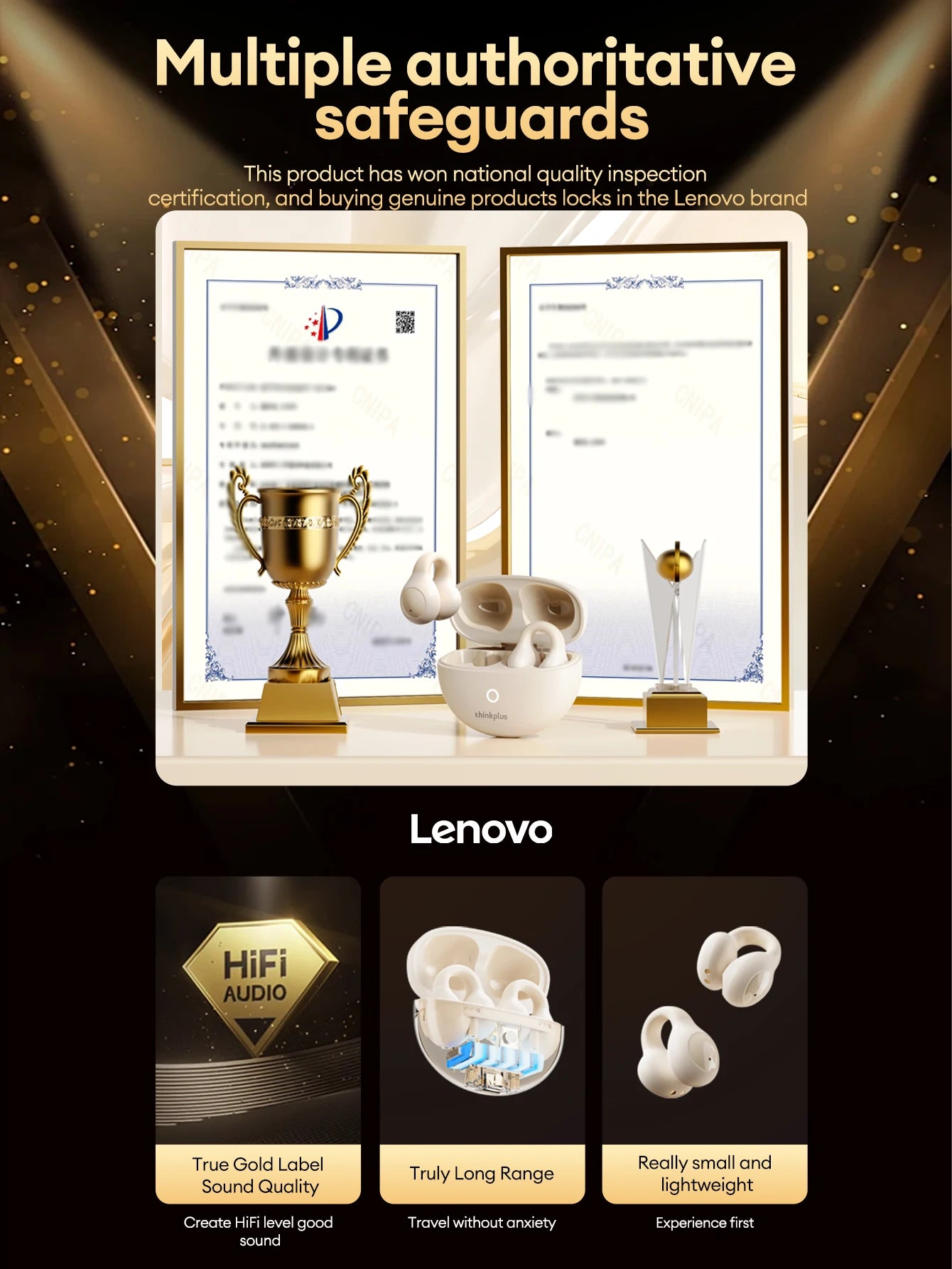 Lenovo LP25 OWS Bluetooth 5.4 Wireless Earphone Long Battery Life Headset Noise Canceling Gaming Headphones HIFI Stereo With Mic - Universal Market