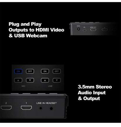 1080p60 Multi Camera 4 Hdmi Live Streaming Video Mixer Switcher