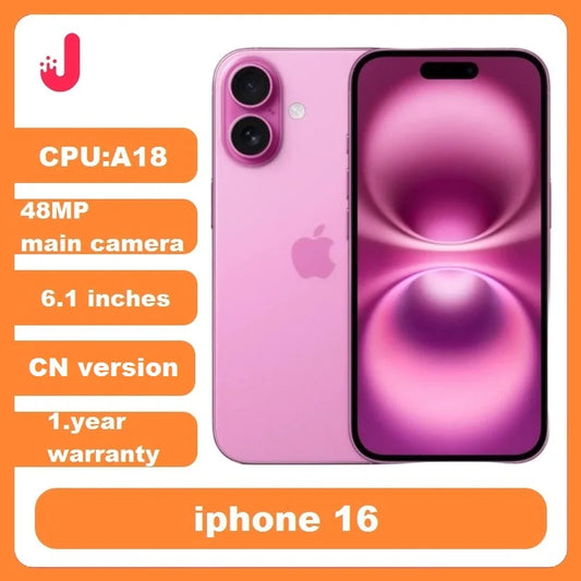 Apple iPhone 16 Dual Entity SIM Smart Phone 128GB/256GB/512GB 6.1inch Super Retina XDR OLED A18 Chip Original Unlocked Cellphone - Universal Market