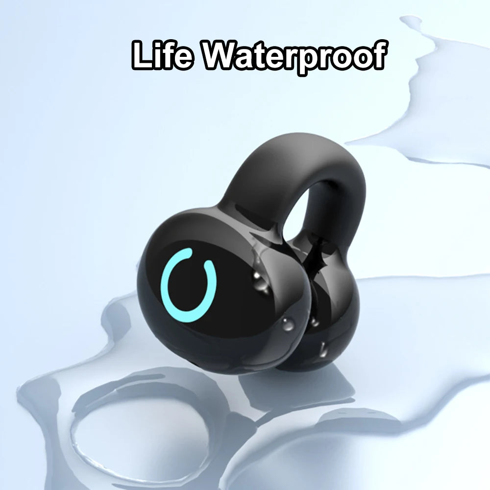 Bluetooth 5.3 Earphone Ear Clip Headphones TWS Wireless Headset HiFi Stereo Noise Reduction Earbud for Xiaomi iPhone Samsung - Universal Market