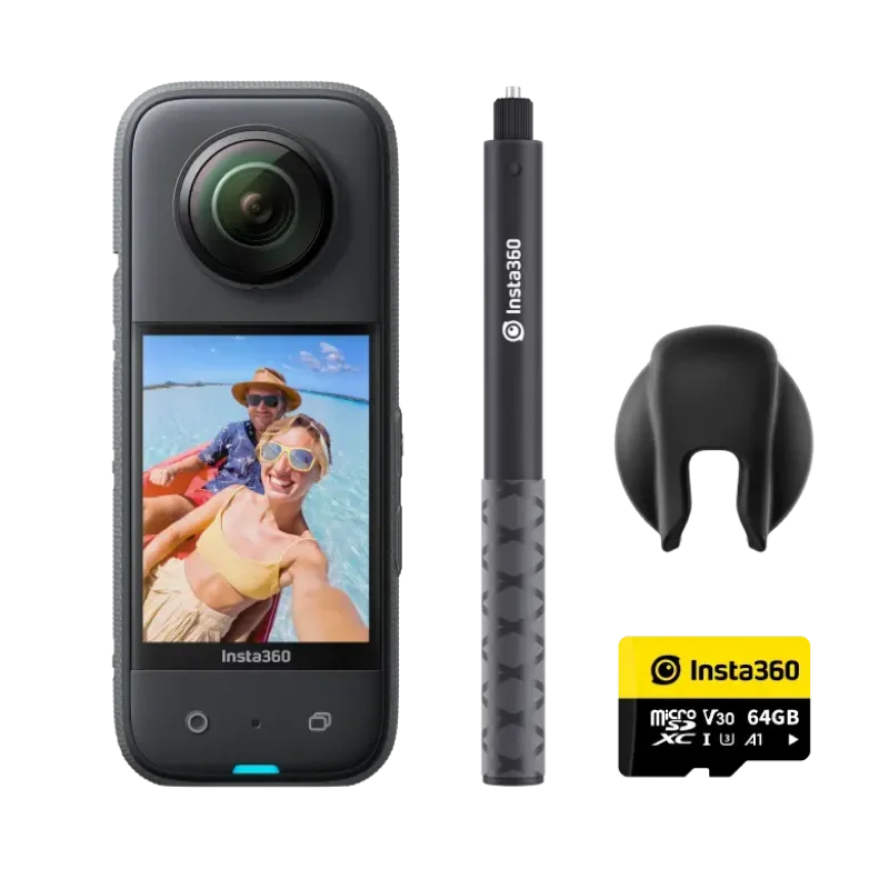 Insta360 X3 - Waterproof 360 Action Camera with 1/2" 48MP Sensors, 5.7K 360 Active HDR Video, 72MP 360 Photo, 4K Single-Lens