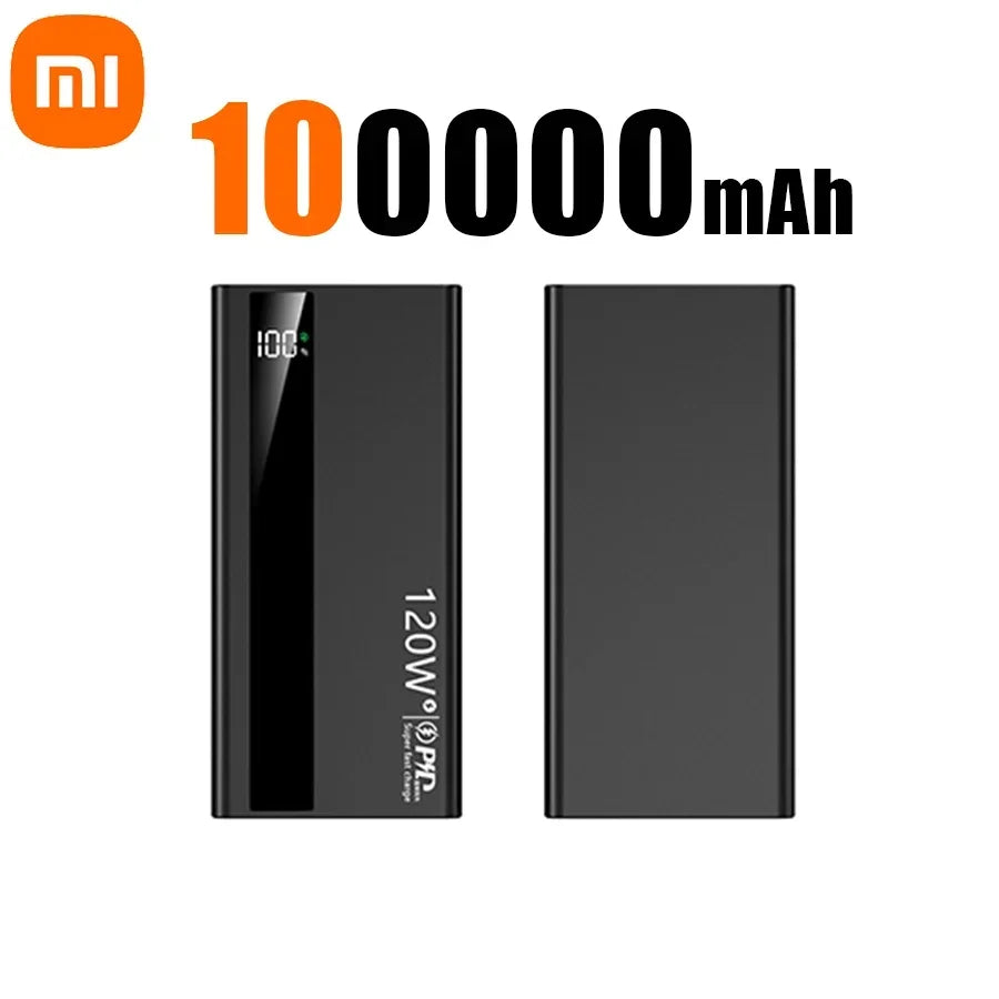 Xiaomi 200000mAh Power Bank 120W Super Fast Charge External Battery High Capacity Digital Display Charger For Iphone 16 Samsung