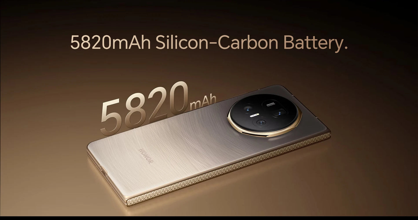 2025 New Global Version HONOR Magic V5 5G Foldable Smartphone 7.95" LTPO OLED Display Snapdragon 8 Elite 5820mAh 66W Wired NFC