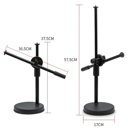 Tabletop Overhead Tripod Stand with Ring Light Mobile Phone Holder And Boom Arm for Nail Art Photography Table Shooting Tripods