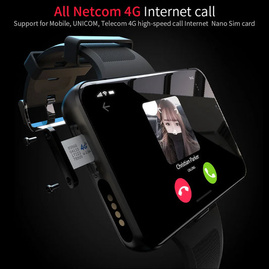 LOKMAT APPLLP MAX 4G Smart Watch Phone 4GB+64GB 2.88-inch Full Touch 5MP+13MP Camera Video Chat Wifi Sports Smartwatch Men Women