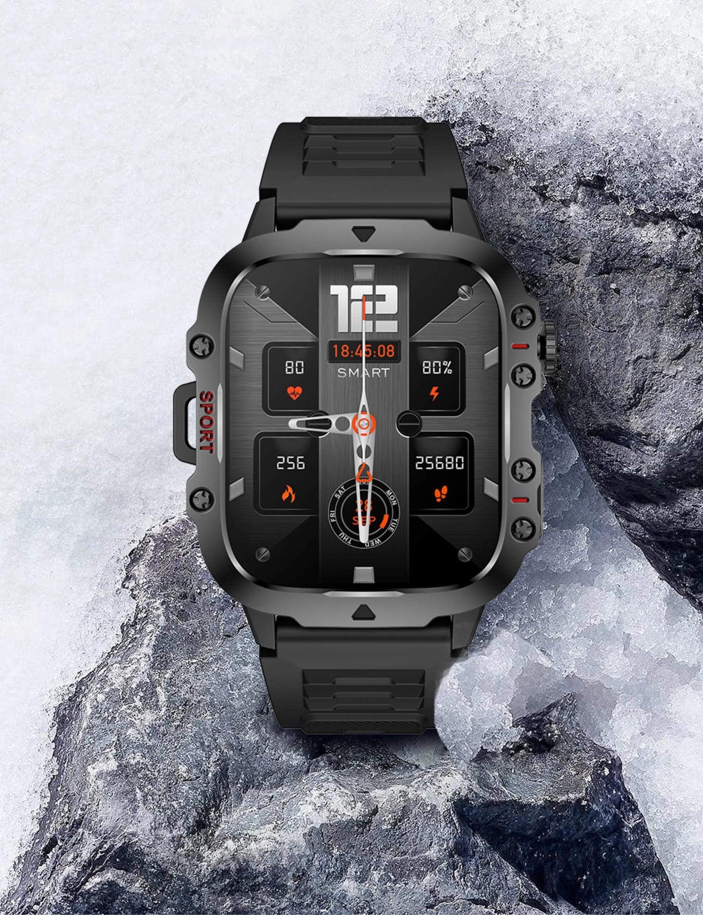 2025 Outdoor Smart Watch Men 2.01" Screen 3ATM Waterproof Watches Bluetooth Call Ai Voice Sport Smartwatch For Android IOS Phone