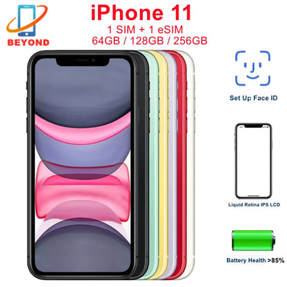Apple iPhone 11 64/128/256GB ROM 6.1" Original Liquid Retina IPS LCD FACE ID A13 Genuine Unlocked 4G LTE 98% New Mobile Phone - Universal Market