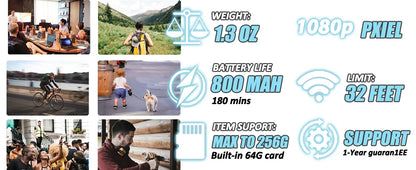 4K Motorcycle Mini Recorder Finger WIFI Action Camera Lightweight POV Motorcycle Road Sport Cam Bicycle Vlog Pet Body Camera - Universal Market