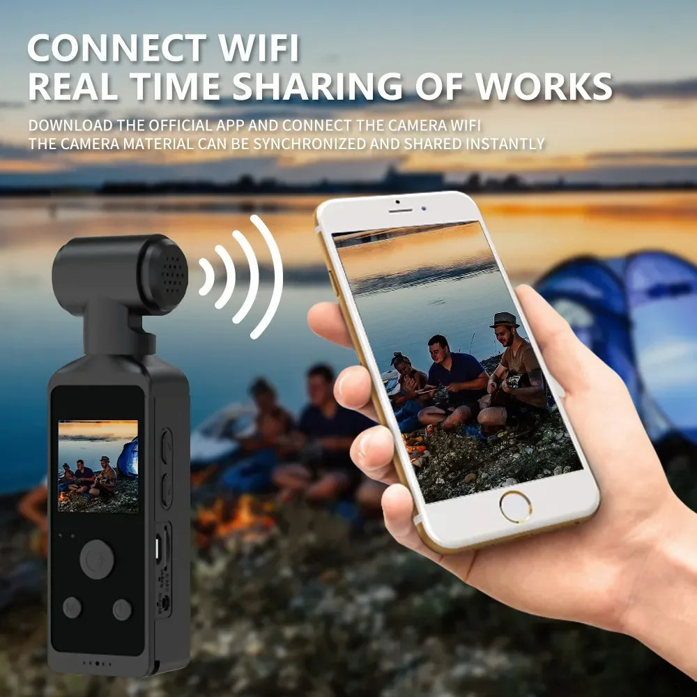 Real-5K 4K UHD WiFi 1080P Camera 270 Rotatable Mini Camcorders Outdoor Sports With Waterproof Case Video Recorder Camcorder Cam - Universal Market