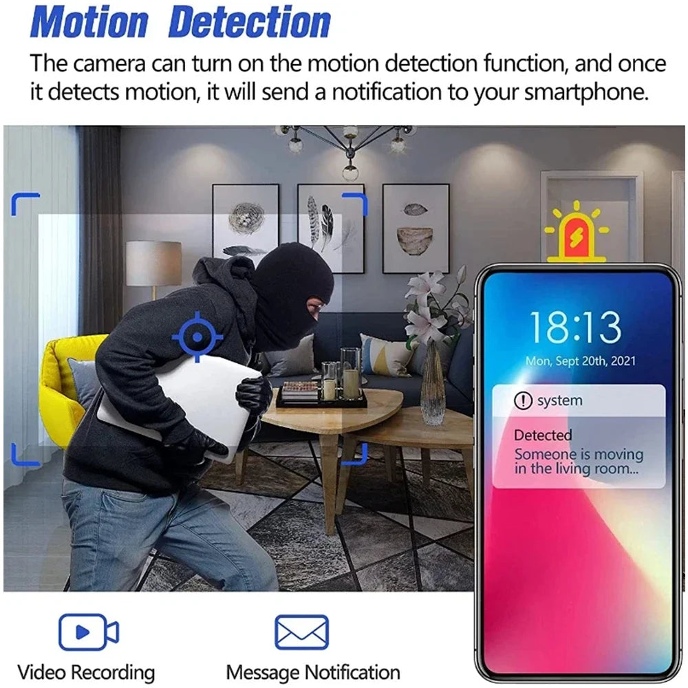 HD 1080P DIY Portable WiFi IP Mini Camera P2P Infrared Night Vision Remote View Micro Webcam Camcorder Wearable Video Recorder - Universal Market