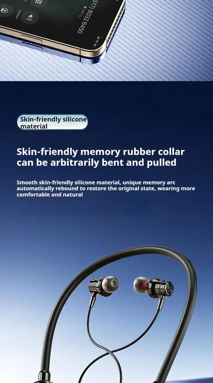Sports Car Shape Stereo Sound Neckband LED Display Wireless Bluetooth Headphones Magnetic in-ear Headsets Sports Gamer Earphones - Universal Market