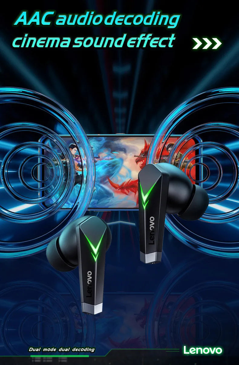 Choice Original Lenovo LP6 TWS Wireless Buletooth V5.1 Earphones Dual Mode Music Gaming Headsets New E-Sports  Headphones - Universal Market