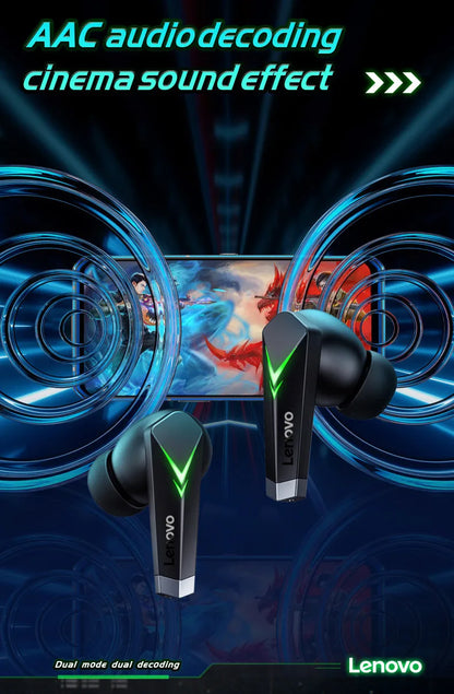 Choice Original Lenovo LP6 TWS Wireless Buletooth V5.1 Earphones Dual Mode Music Gaming Headsets New E-Sports  Headphones - Universal Market
