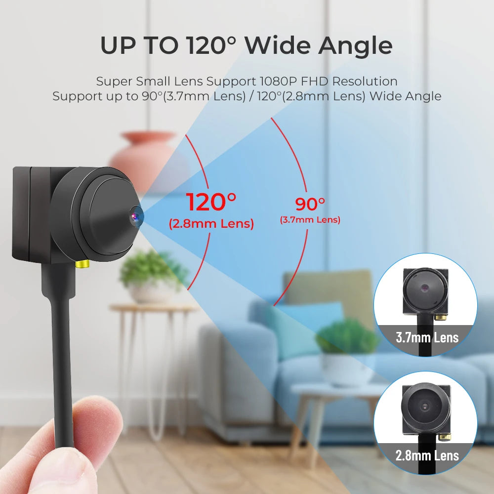 2MP Webcam Mini USB Camera with 2.8/3.7mm Lens Full HD 1080P Webcam for PC Mini Camera CCTV Outdoor Camcorder Security Video Cam - Universal Market