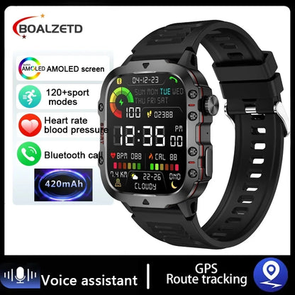 2025 Outdoor Smart Watch Men 2.01" Screen 3ATM Waterproof Watches Bluetooth Call Ai Voice Sport Smartwatch For Android IOS Phone