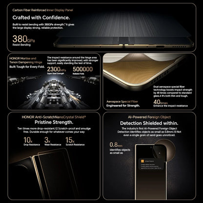 Global Version HONOR Magic V5 5G 16GB+512GB Foldable OLED Screen Snapdragon 8 Elite 5820 mAh Battery 50W Wireless SuperCharge
