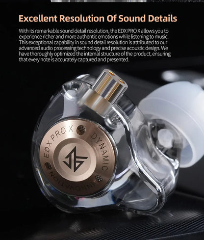 KZ EDX PRO X In Ear Dynamic Drive Earphone HIFI Bass Music Earbud Sport Noise Cancelling Headset ZSN ZST  ZS10 pro x  C12 CRA - Universal Market