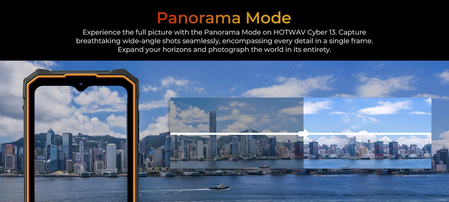 [World Premiere] HOTWAV Cyber 13 Rugged Phone 150LM Flashlight 8GB 128GB Smartphone 6.6'' HD+ 10800mAh 64MP Android 14 Cellphone