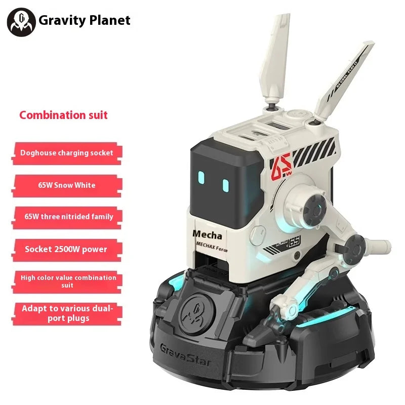 GravaStar Alpha65 Dog Nitrogen Charger 65W Gallium Nitride Charger Suitable for IPhone16 Huawei Xiaomi Mobile Phone Typec Plug