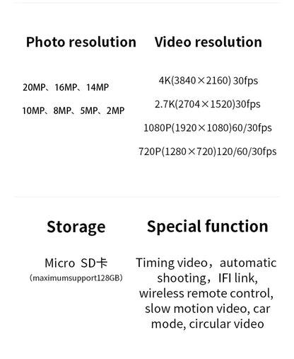 NEW CERASTES V9 4K WiFi Anti-shake Action Camera Go With Remote Control Screen Waterproof Sport Camera pro drive recorde