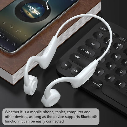 JS7 Bone Conduction Headphones Tf Card Digital Display Fone Headset Hands-free Call Auriculares Sports Open-ear Earphone - Universal Market