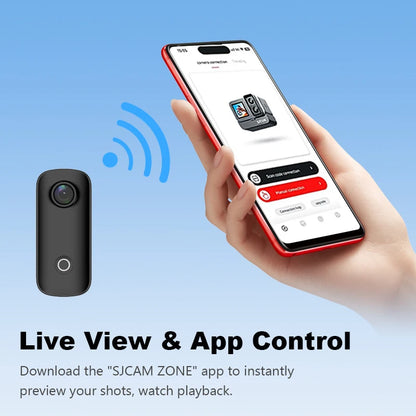 SJCAM C100 / C100Plus Mini Thumb Camera 1080P30FPS / 4K30FPS H.265 12MP 2.4G WiFi 30M Waterproof Case Action Sport DV Camcorder