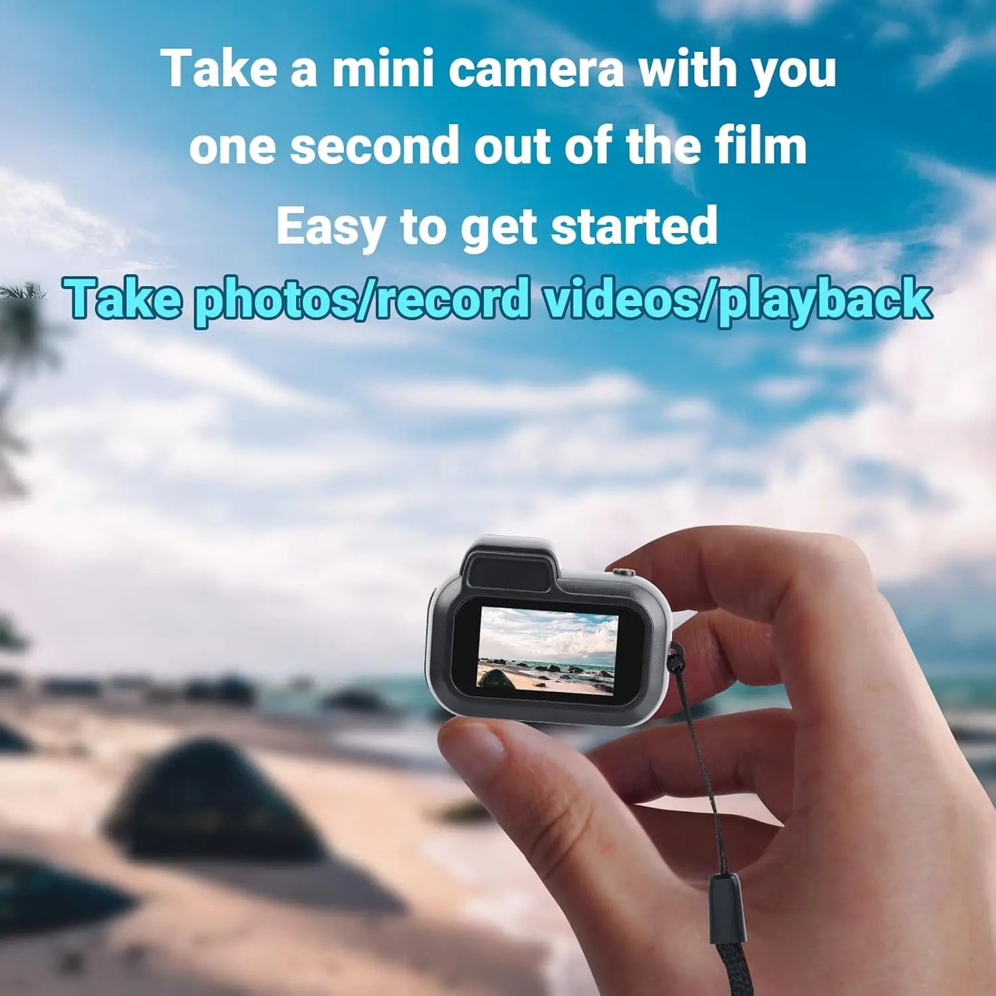Mini Keychain Camera1080P 2MP Mini Body Camera, Portable Micro Video Camcorder with 0.96inch Display for Kids Students Travel